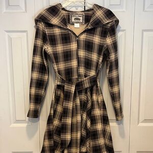 Effie's Heart Plaid Jacket in Black and Cream